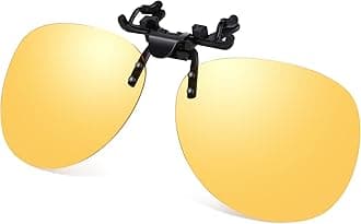 Costyle Polarized Clip on Flip up Rimless Sunglasses Over Prescription Glasses for Men Women Driving Fishing Traveling