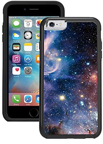 iPhone 6 Plus/iPhone 6S Plus Case - Galaxy Hipster Space Clear Transparent Designer Hybrid case Cover with Drop Protection - Unique Designer Trendy Case for Girls Unisex Women