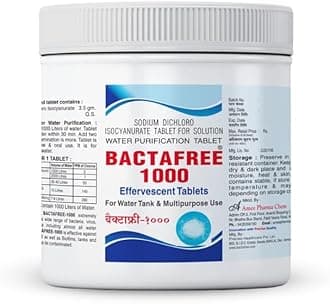 1000 Water Purification Tablets – Chlorine Tablets for Overhead & Underground Tanks | Purifies 1000 litres per Tablet | Kills Bacteria & Prevents Algae | 150 Units (Pack of 1)