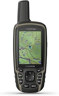 Garmin GPSMAP 64sx, Handheld GPS with Altimeter and Compass, Preloaded With TopoActive Maps, Black/Tan