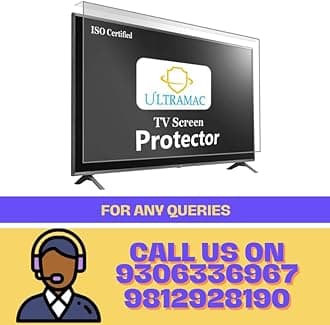 55 inch 3.5mm Acrylic TV Screen Guard | 9H Hardness | Scratch & Splash Resistant | ISO Certified Protection with Ultra HD Clarity
