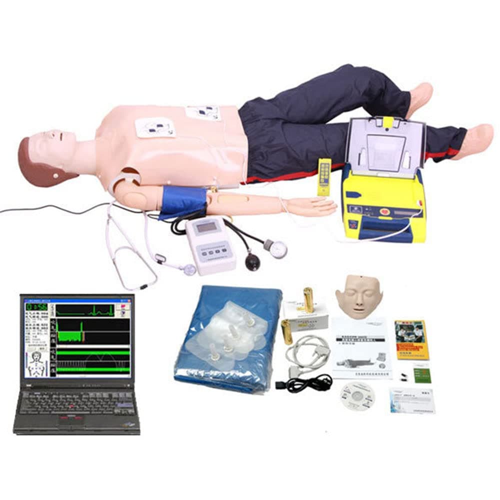 LXT PANDAAdvanced Full-featured First Aid Training Simulator (CPR and Blood Pressure Measurement AED Defibrillator) for Doctor Nursing Exercise Training