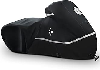 Motorcycle Cover 420D Heavy Duty All Season Universal Weather Waterproof Outdoor Protection 86" XL Vehicle Cover/Black