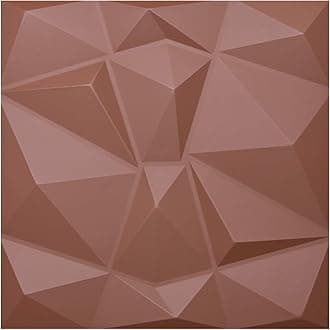3D Leather Tiles Decoartive 3D Wall Panels, Chocolate Diamond 23.6" x 23.6" (6 Pack)