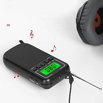 Portable Pocket Radio, AM FM Shortwave Reception, For Listening To Stations While Traveling, Hiking, Home, Simple Station Tuning(White)