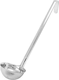 Winco One Piece Stainless Steel Ladle, 6 Ounce, 12.5"