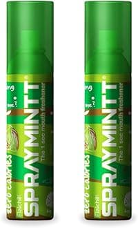 Spraymintt Mouth Freshener | 175+ sprays of instant long lasting with Zero Calories Freshness | Saunfshiver flavour | 15g - pack of 2