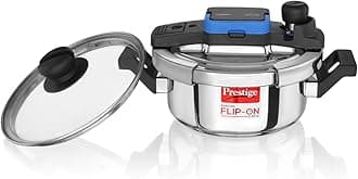Prestige Stainless Steel Svachh Flip-On Cooker Mini 2.0 LTR | Induction Compatible Pressure Cooker | MPF20164