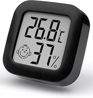 Digital Hygrometer Indoor Thermometer Room Thermometer and Humidity Gauge with Temperature Humidity Monitor for Greenhouse, Garden, Cellar