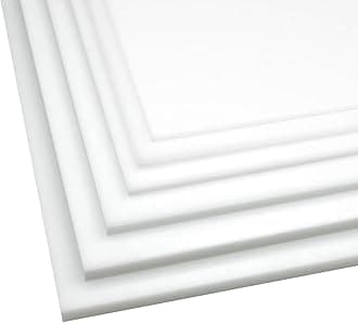 High Density Polyethylene Sheets HDPE Plastic Sheet Board for DIY, Heavy Duty Industry, 3/4" Thick,Size 12" x 18", White Color