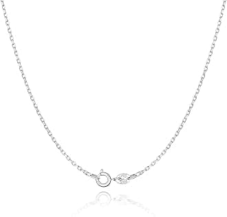 Jewlpire 925 Sterling Silver Chain Necklace Chain for Women 1.1mm Cable Chains Necklace Upgraded Spring-Ring Clasp - Thin & Sturdy Women's Chains Necklaces 14 16 18 20 22 24 Inch