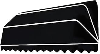 French Curved Retractable Awning Folding Patio Awning Canopy, Balcony Canopy, Polyester Foldable Awning, Diy Courtyard Retractable Awning For Yard, Balcony, Porch 120 * 60 * 60cm black