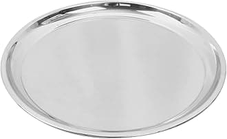 16in Stainless Steel Drip Pan for Kamado Joe Classic Joe & Big Joe, Large & XLarge Big Size Green Egg Grills, Stainless Steel Pizza Tray Pizza Pan for Turkey Baking, Roast Chicken