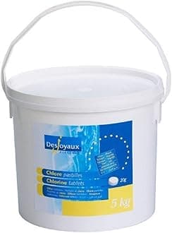 Desjoyaux Pools - Shock Chlorine Tablets 5kg – Fast-Dissolving Pool Chemicals for Swimming Pools, Hot Tubs, Spas & Jacuzzis – Kills Bacteria, Crystal Clear Water Treatment, Stabilised Sanitiser
