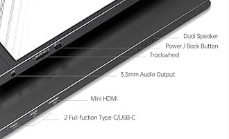 15.6 Inch Professional (1920 x 1080) FHD Portable Monitor, IPS Ultra-Thin Zero Frame Gaming Monitor with HDMI USB Type-C, Dual Speakers.External Portable Monitor for Laptop Mac Phone PS4 Xbox