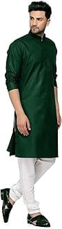 Enmozz® Multi Colored Cotton Plain Men's Ethnic Kurta Only