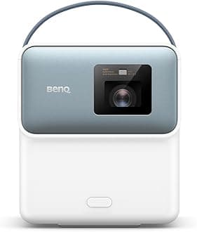 BenQ GP100A Portable Projector, 1000 ANSI Lumens, 1080p, AndroidTV 11 and Netflix, Pre-Installed Auto Focus and Auto 2D Key, 20W 2.1 Channel Speaker, Bluetooth, Chromecast and