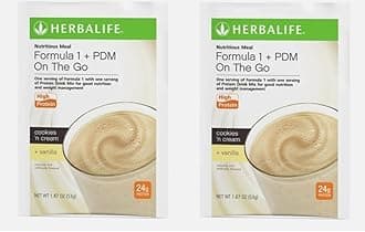 Formula 1 + PDM On The Go: 24g of Protein 7 Packets per Box (Cookies and Cream + Vanilla), Protein For Energy and Nutrition, sustain Energy and Satisfy Hunger