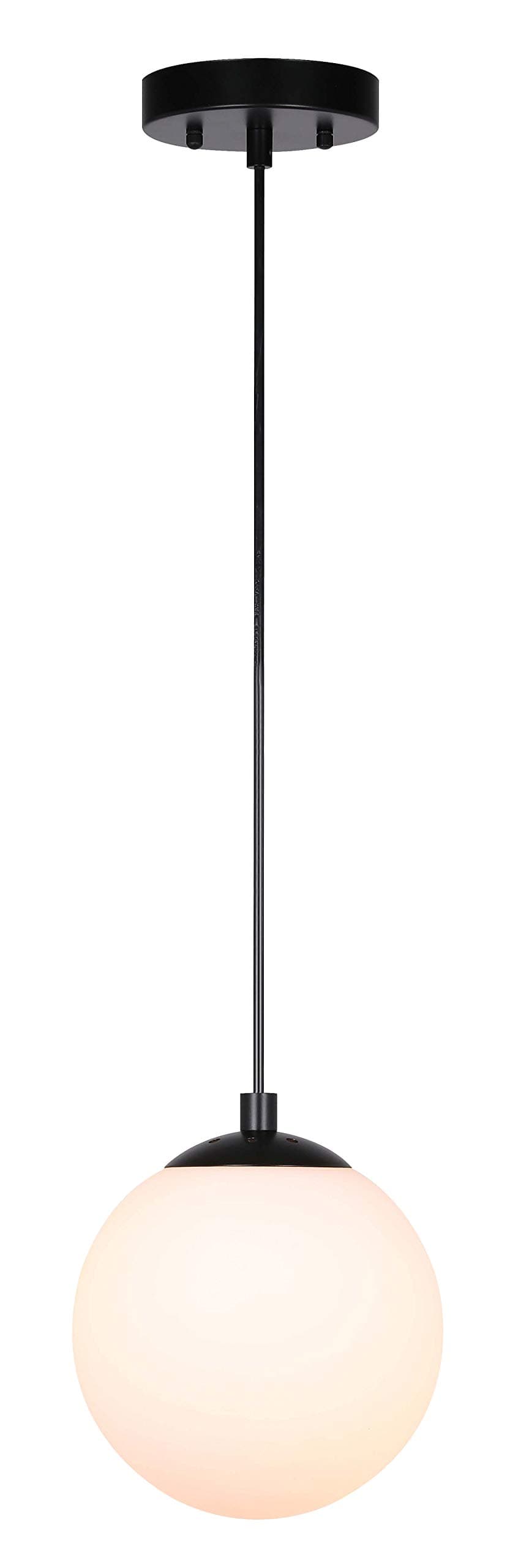 Pendant Lighting 1 Light Globe Pendant Light, Modern Adjustable Kitchen Hanging Ceiling Light Matte Black Finish XB-P1211-MBK