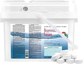 2 LBs Bromine Tablets for Hot Tubs & Spas –1 inch Fast Dissolving, Low Odor, Long-Lasting