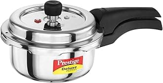 2 Litre Stainless Steel Deluxe Alpha Svachh Outer Lid Pressure Cooker | 10Y Warranty | Deep Lid for Spillage Control | TRIPLY Base | Gasket Release System | Gas & Induction Compatible | ISI