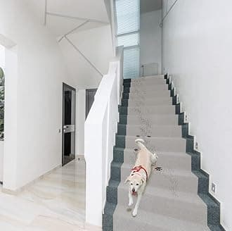 LAMINET Non-Slip Carpet & Stair Protector - Grey, 15' L x 30" W - Low-Pile, Durable, Washable Protector for Carpeted Stairs, Floors, Hallways, and High-Traffic Areas