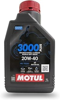 Motul 3000 4T Plus 20W-40 Engine Oil for Bikes | API SN HC-Tech | Smooth Clutch, Better Mileage & Engine Protection | 1L | Suitable for 4-Stroke Motorcycles | 1L