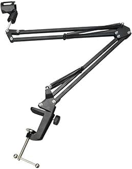 Microphone Mounting Bracket Microphone Suspension Boom Mic Scissor Arm Stand Holder for Studio Broadcast Recording Mic Stand