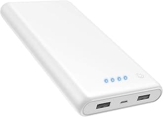 Portable Charger Power Bank 25,800mAh,5V/3A USB C in&Out Fast Phone Charging with Intelligent Smart IC,3 USB Port External Cell Phone Battery Pack Compatible with iPhone 17 16 15,Galaxy,Android-White