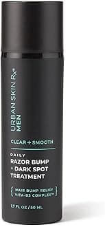 Urban Skin Rx® Men's Clear & Smooth Daily Razor Bump + Dark Spot Treatment, Clarifies Clogged Pores, & Combats Razor Bumps, Discolorations & Dark Spots from Ingrown Hairs & Shaving, 1.7 Fl Oz