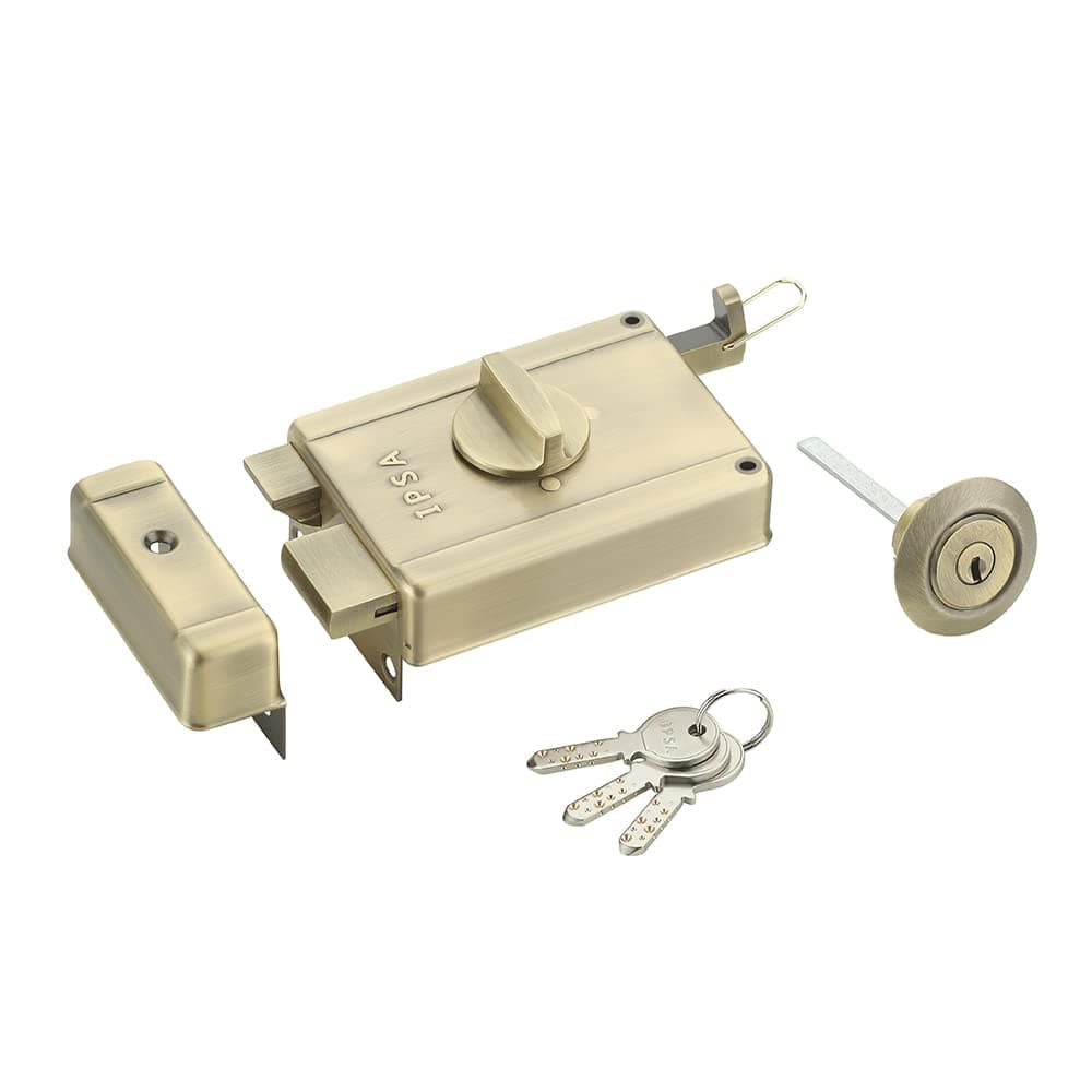 IPSA Steel NL05 High Security Main Door Lock with Computer Dimple Key, Standard Size