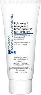 FCL Light Weight Non-Greasy Broad Spectrum SPF 80 Lotion | Sunscreen for Body & Face | Sun Screen Protector SPF 80 | Sunscreen for Women & Men | Non-Comedogenic & Water Resistant | For All Skin Types - 50ml