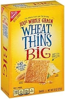 Wheat Thins Crackers, Big, 8 Oz (2 pack)