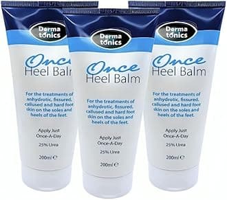 Dermatonics Once Heel Balm | Long-lasting Relief for Rough, Dry & Callused Feet | Paraben-Free, Clinically Proven, Suitable for Diabetics | Visible Results in 1 Day | 200ml x3