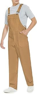 WORK IDEAMen's Bib Overalls,Men's Overalls Workwear Lightweight with Adjustable Straps and Pockets