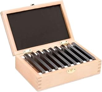 vidaXL Parallel Pads Set - 18 pcs Durable Steel Blocks for Vice, Lathe and Milling Machine Applications | Range 10-42 mm - Silver'