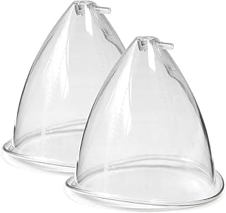 1 Pair Vacuum Cups:80,90,120,150,180,210 ML Extra-Large Butt Suction Cup Vacuum Therapy Cupping Machine Accessories for Buttocks Bigger and Breast Lifting (Y-Hose Not Included) (210ml)