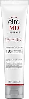 UV Active 100% Mineral Sunscreen, SPF 50+ Full Body Sunscreen for Active Lifestyles, Water Resistant Up to 80 Minutes, 3.0 oz Tube