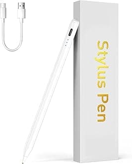 Active Stylus Pen for Touchscreen Android iPhone Tablet Phone，Touch Screen Pen Compatible with iPhone/iPad/Pencil/Samsung/iOS/Lenovo/Huawei - White