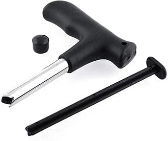 KBS Coconut Scraper Opener Manual Portable Mini Fruit Cutter Straw Hole Maker Drill Tool Kitchen Stainless Steel Small (Black)