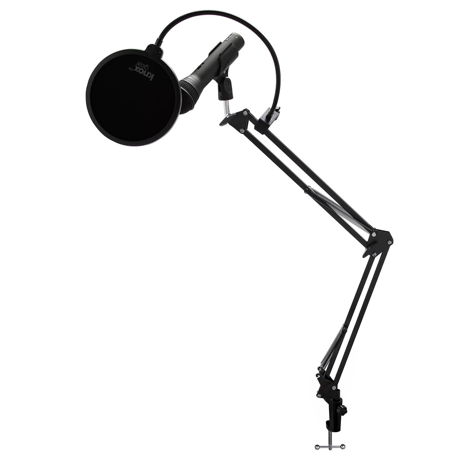 Samson Q2U Black Handheld Dynamic USB Microphone Bundle with Boom Arm and Pop Filter (3 Items)