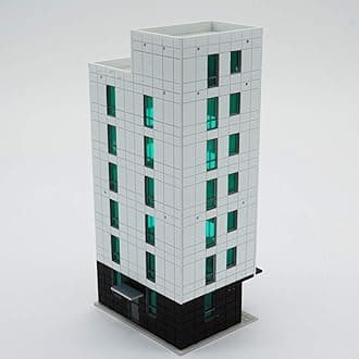 Outland Models Railway Colored Modern City Business Building Tall Office N Gauge