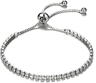 Shining Diva Fashion Latest Stylish Crystal Charm Bracelet for Women and Girls