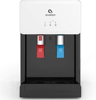 B8WHT Countertop Bottleless Water Cooler Dispenser - 2 Stage Water Filters and Installation Kit Included, NSF Certified, UL Listed, White