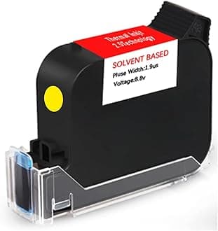 Original 42ml Yellow Quick Dry Solvent Ink Cartridge Replacement for 0.5inch/12.7mm Handheld Inkjet Printers (Yellow)