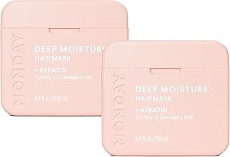 MONDAY HAIRCARE DEEP MOISTURE Hair Mask with Keratin, Argan Oil, Shea Butter & Coconut Oil for Dry to Damaged Hair 250 mL (Dual Pack)