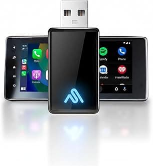 Wireless CarPlay Adapter 2023 Pro Slim Edition - Smallest Newest and Fastest Wireless CarPlay Adapter - - Factory Wired CarPlay Cars – USB-A and USB-C Cables – Wired CarPlay Required