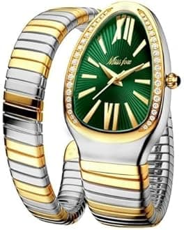 Classic Snake Shape Watch for Women Gold Silver Scaleable Bracelet Womens Watches Bling Diamonds Quartz Ladies Wristwatch