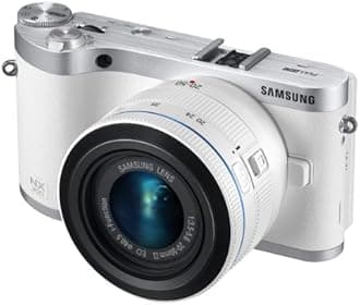 SAMSUNGNX300 20.3MP CMOS Smart WiFi Mirrorless Digital Camera with 20-50mm Lens and 3.3" AMOLED Touch Screen (White)