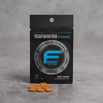 Ferox Fuel Additives | 10 Tabs for Car | Fuel System Cleaner for Gasoline & Diesel Engines | Eco-Friendly Fuel Injector Cleaner & Fuel Stabilizer to Boost Power | 1 Tab Treats 20 Gallons / 80 liters